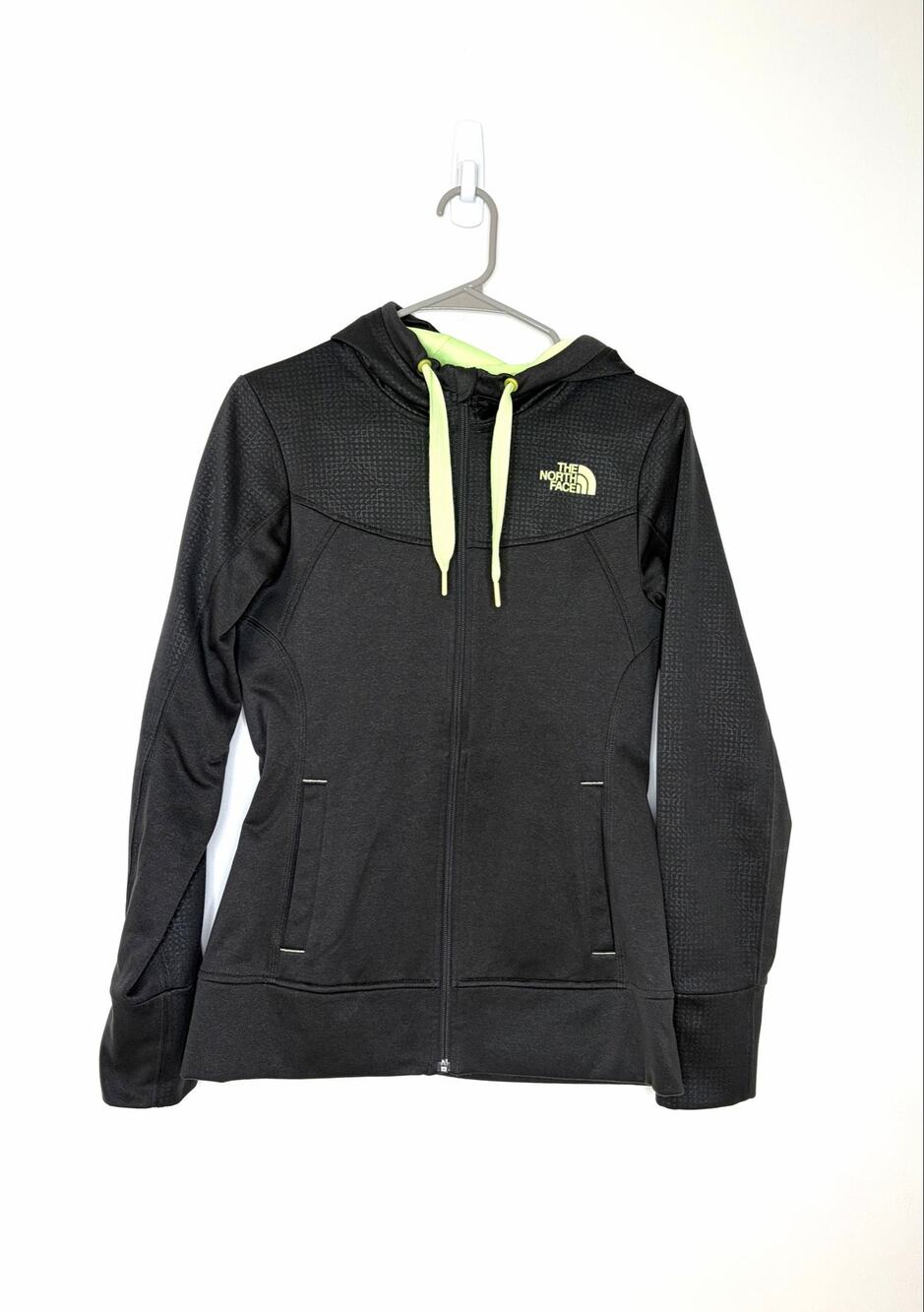 The North Face Fave Lite LFC Full-Zip Hooded Jacket Sz S Gray Lime Green